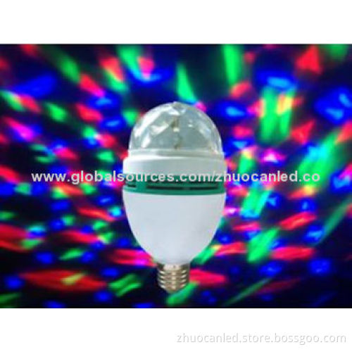 B22 E27, high quality, mini rotating LED, rotating disco ball light